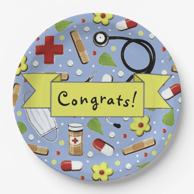 Plato De Papel Graduación de la Facultad de Medicina (Anverso)