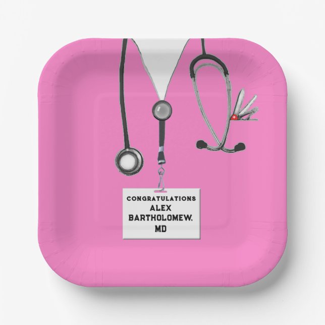 Plato De Papel Graduación de la Facultad de Medicina (Anverso)