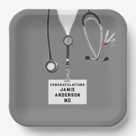 Plato De Papel Graduación de la Facultad de Medicina