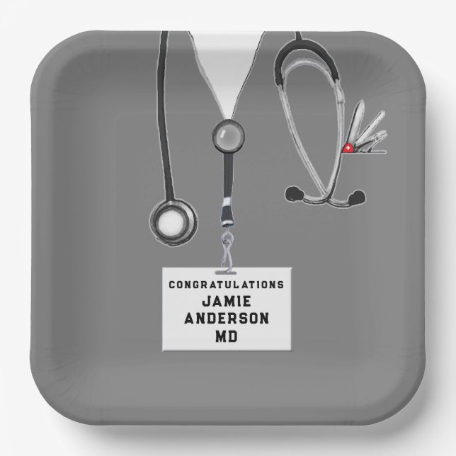 Plato De Papel Graduación de la Facultad de Medicina (Anverso)