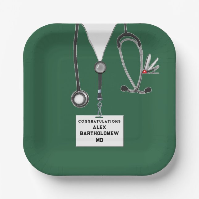 Plato De Papel Graduación de la Facultad de Medicina (Anverso)