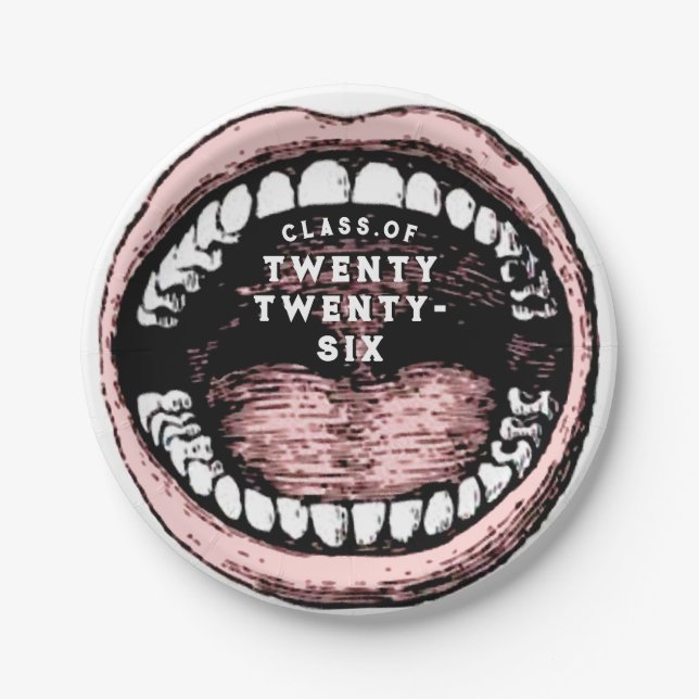 Plato De Papel Graduación de la Facultad de Odontología (Anverso)