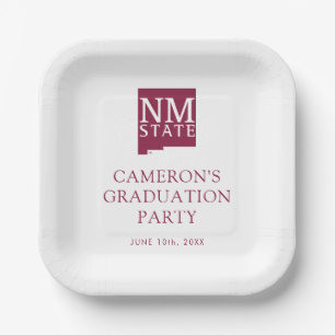 Plato De Papel Graduación de la Universidad Estatal de Nuevo Méxi