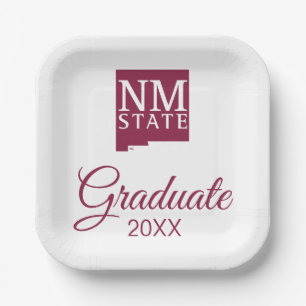 Plato De Papel Graduación de la Universidad Estatal de Nuevo Méxi