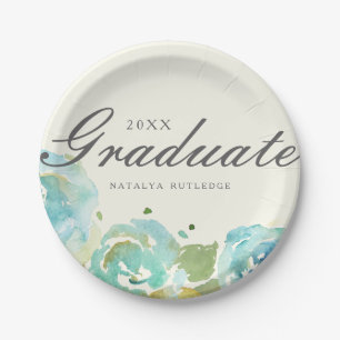 Plato De Papel Graduación de Lavish Florals