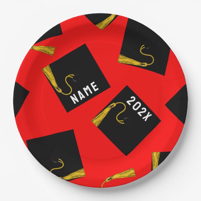 Plato De Papel Graduación de placas de papel Fiesta 2025 (Anverso)