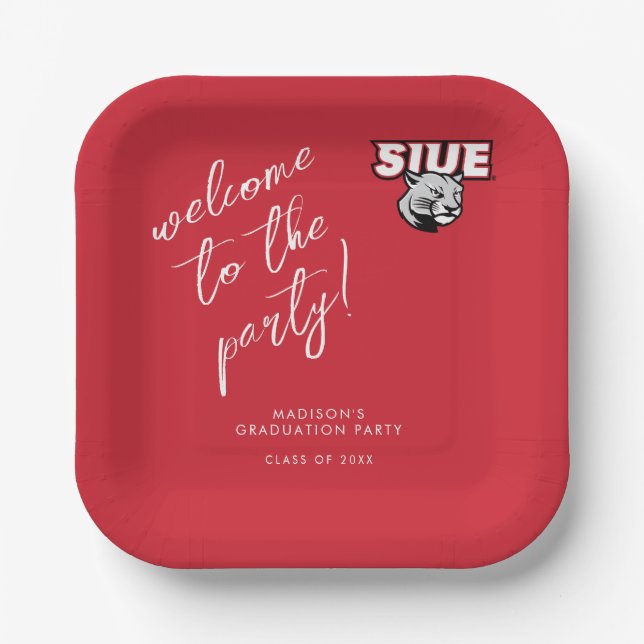 Plato De Papel Graduación de SIUE (Anverso)