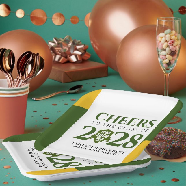 Plato De Papel Graduación en la Universidad de la Escuela de Oro  (Multi)