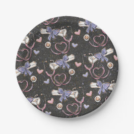 Plato De Papel Graduación médica