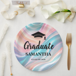 Plato De Papel Graduación Moderna