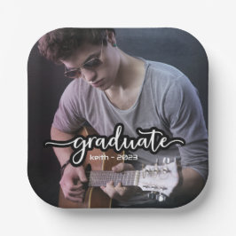 Plato De Papel Graduación moderna de fotografía