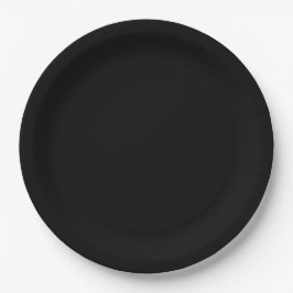Plato De Papel Graduación Negra Sencilla Moderna