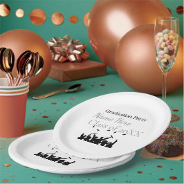 Plato De Papel Graduación Personalizada Nombre Personalizado y Añ