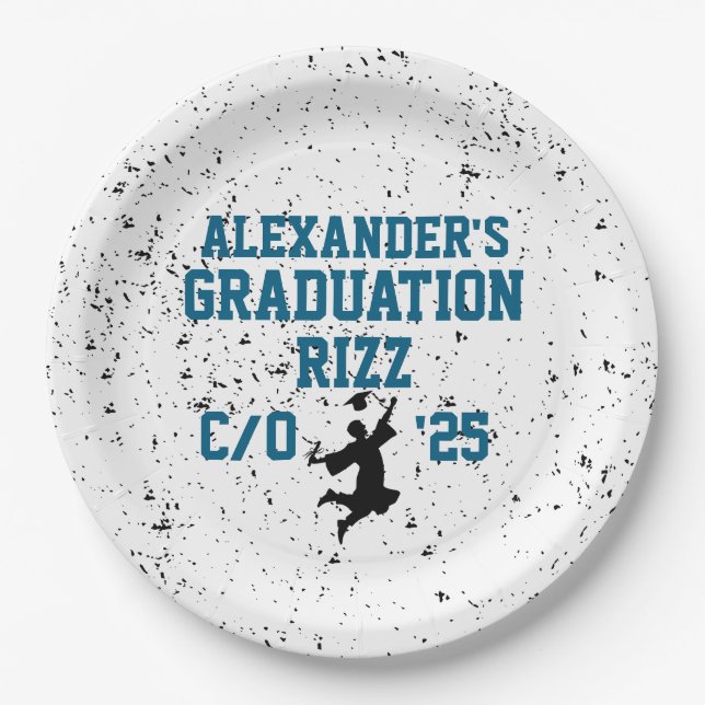 Plato De Papel Graduación Rizz (Anverso)