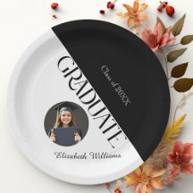 Graduación simple en blanco y negro