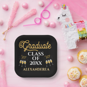 Plato De Papel Graduado Clase de 2022 Felicitaciones Personalizad