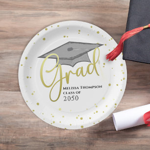 Plato De Papel Graduado de caligrafía de oro Graduado