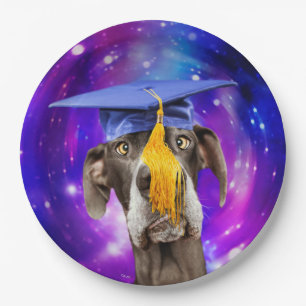 Plato De Papel Graduado gracioso que lleva Gorra