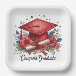 Plato De Papel Graduados, licenciatura y diploma