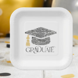 Plato De Papel Graduate Words Graduate Graduation Cap Fiesta