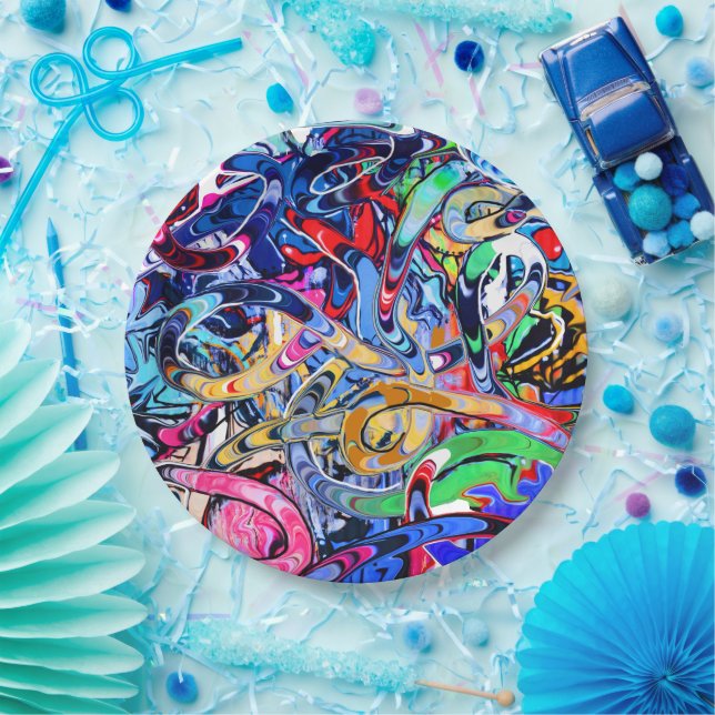 Plato De Papel Graffiti (Fiesta)