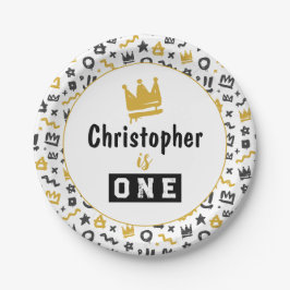 Plato De Papel Graffiti Hip Hop Etiquetas Black and Gold Rap Dood