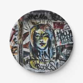 Plato De Papel Graffiti urbano moderno de Guay Arte callejero