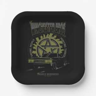 Plato De Papel Gráfico de auto "The Winchester Bros" supernatural