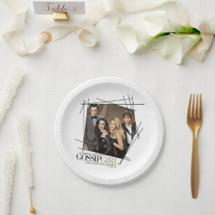 Plato De Papel Gráfico Glamour Glamour Group Gossip Chica