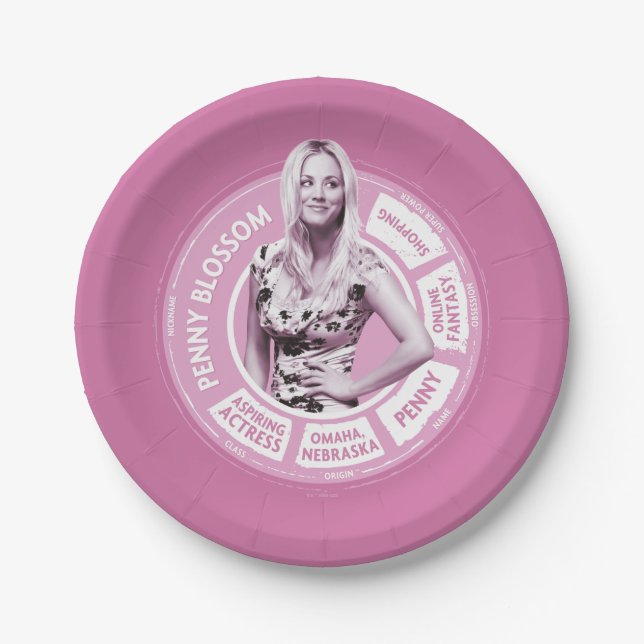 Plato De Papel Gráfico informativo Penny Blossom (Anverso)