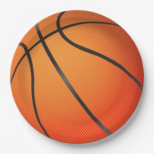 Plato De Papel Gran baloncesto (Anverso)