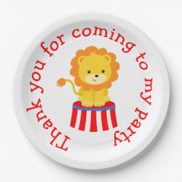 Plato De Papel Gran carnaval de circo en rojo