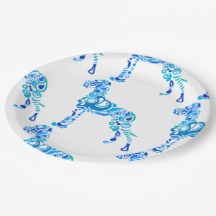 Plato De Papel Gran Danés de Paisley