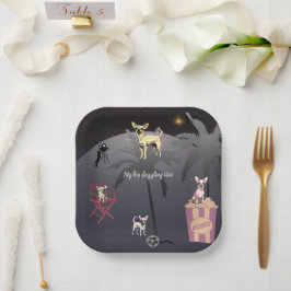 Plato De Papel Gran estrella deslumbrante