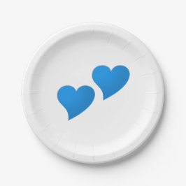 Plato De Papel Gran fiesta de ducha de bebé blanco patrón de cora