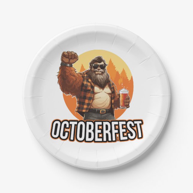 Plato De Papel Gran Pie Bigfoot  (Anverso)