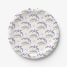Plato De Papel Grandmillennial Wisteria Baby Shower