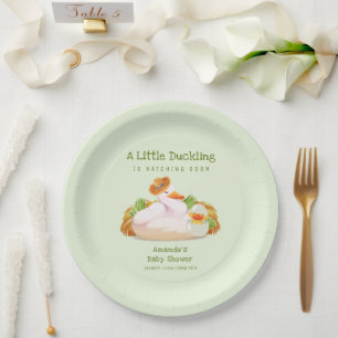 Plato De Papel Granja de patitos que nacen pronto Baby Shower