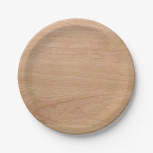 Plato De Papel Grano de madera
