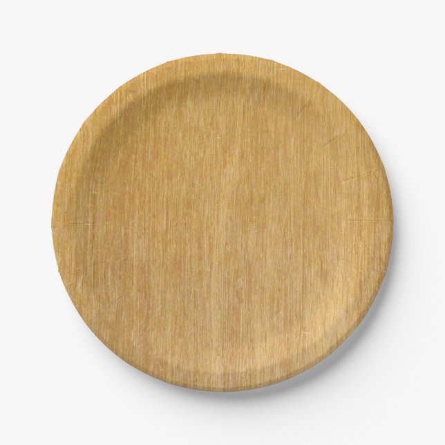 Plato De Papel Grano de madera (Anverso)