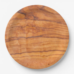 Plato De Papel Grano de madera