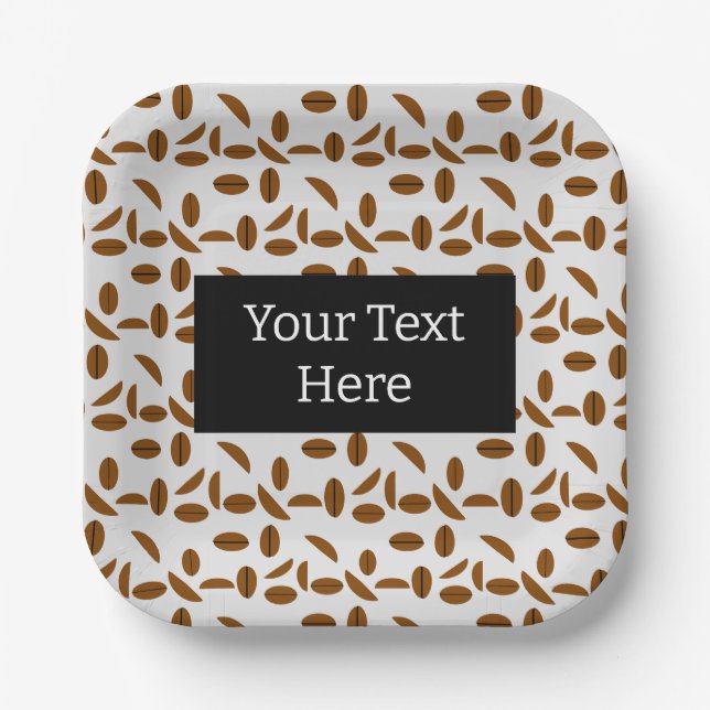 Plato De Papel Granos de café (Anverso)