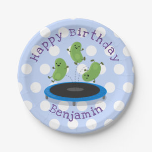 Plato De Papel Granos de maíz saltando ilustracion de personaliza