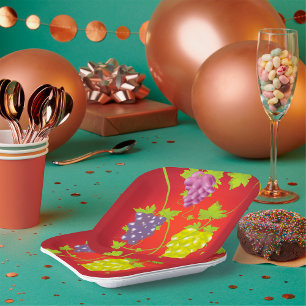 Plato De Papel Grapevina