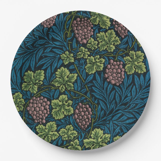 Plato De Papel Grapevine (por William Morris) (Anverso)
