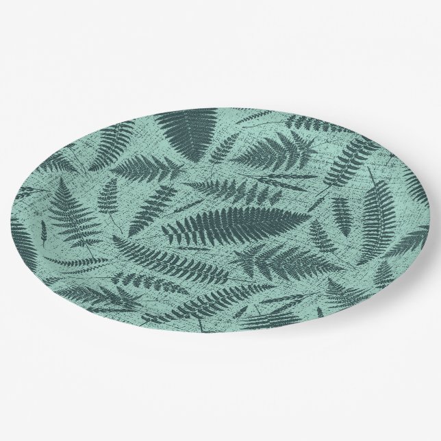 Plato De Papel Grasas y helechos silvestres (Angular)