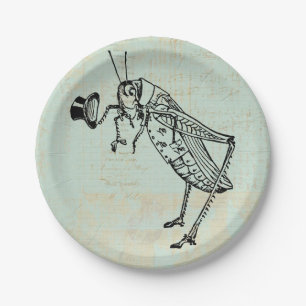 Plato De Papel Grasshopper con sombrero superior