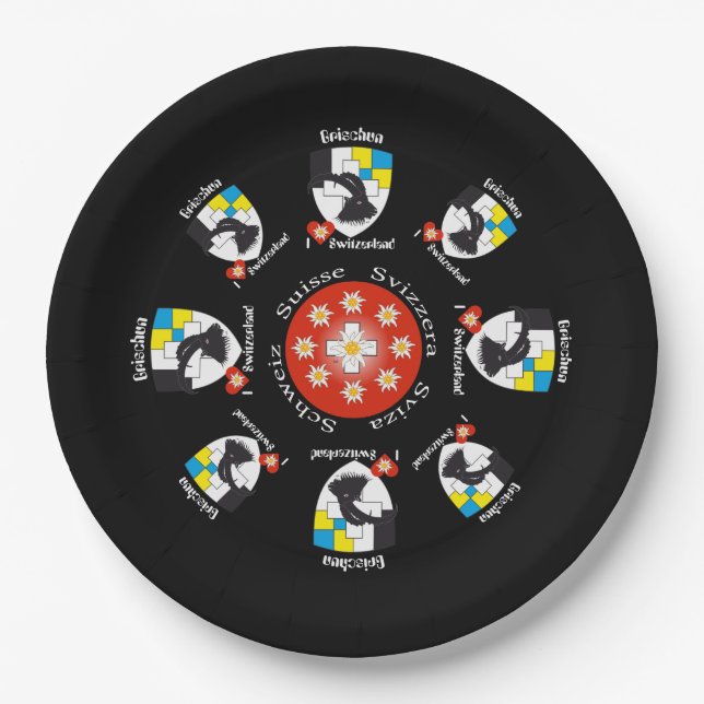 Plato De Papel Graubünden Schweiz Pappteller (Anverso)