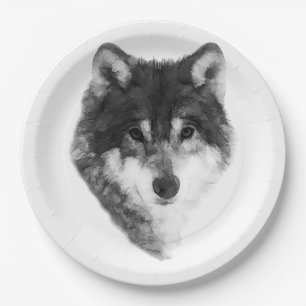 Plato De Papel Gray Wolf