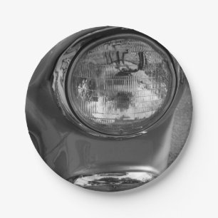 Plato De Papel Grayscale de la linterna de 55 Chevy
